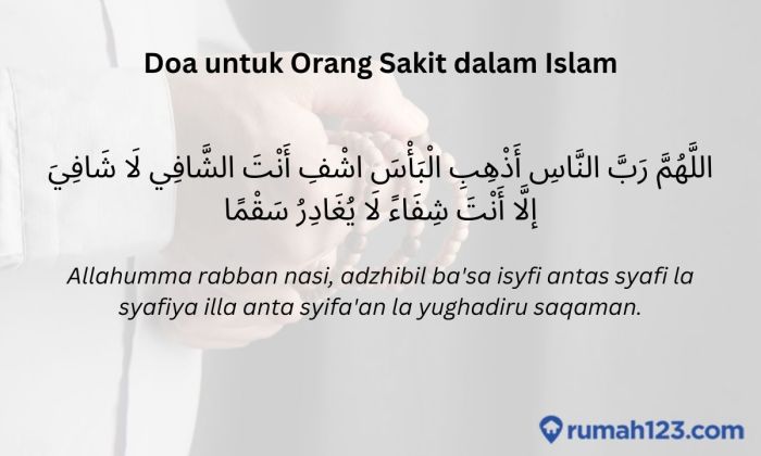 Doa kesembuhan untuk orang sakit laki laki