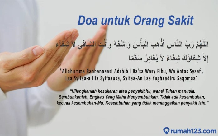 Doa kesembuhan untuk orang sakit laki laki